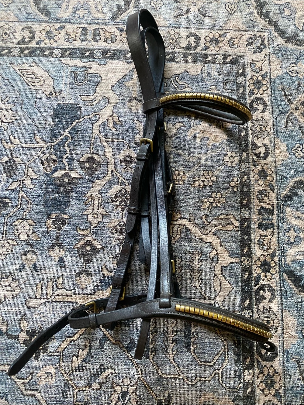 ProTanner Leather Bridle with Gold Accents - dark brown - Picture 3 of 3